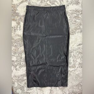 ASOS Black Satin Pencil Skirt